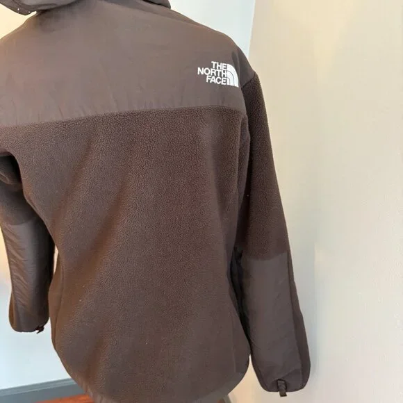 The North Face Brown Fleece Hooded Jacket Women's Large Full Zip - Picture 10 of 11